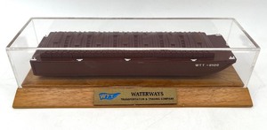 lot 43 image: WTT Transportation & Trading Company Model Ship on Wood Base