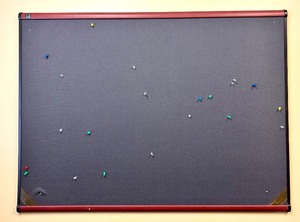 lot 58 image: Large Gray Bulletin Board with Push Pins