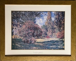 lot 60 image: Framed Print of Claude Monets Le Parc Monceau