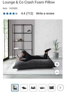 lot 40 image: Grey crash pillow