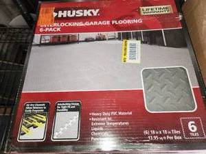 lot 66 image: 3 packs pvc interlocking garage flooring