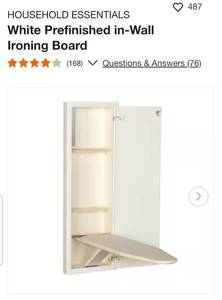 lot 69 image: Inwall ironing board cabinet