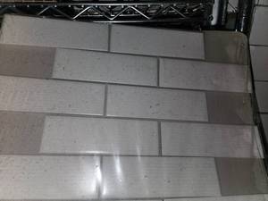 lot 73 image: Retro brick bianco matte mosiac tile