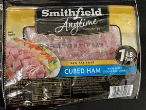 M - Set of 4 Smithfield Anytime Favorites Cubed Ham 1 lb Packs