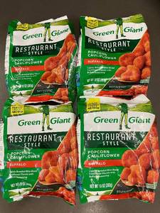 lot 8 image: 4 Packs of Green Giant Popcorn Cauliflower Buffalo 10oz