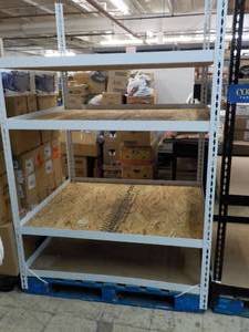 41 x 48 x 86" Metal and Wood 4 Shel...