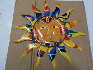 lot 5 image: Metal Sun Dcor 13 diameter...