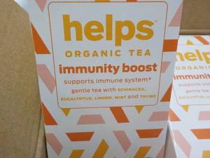 lot 130 image: Case of 96 Helps Organic Tea...