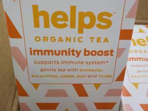 lot 131 image: Case of 96 Helps Organic Tea...