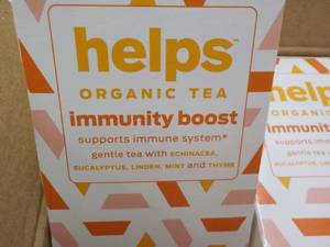 lot 132 image: Case of 96 Helps Organic Tea...