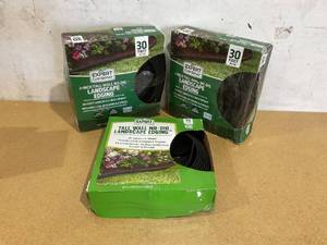 lot 362 image: LOT OF 3 Expert Gardener 2-Inch Tall Wall No-Dig Landscape Edging, 30-Ft., Plastic