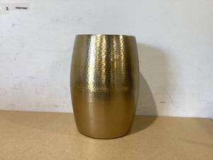 lot 663 image: Hammered Metal Storage Patio Accent Table - Threshold