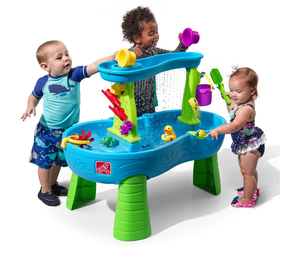 lot 636 image: Step2 Rain Showers Splash Pond Blue Plastic Water Table for Toddlers