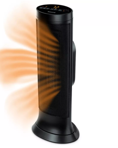 lot 640 image: Honeywell Slim Ceramic Tower Heater Black Indoor Space Heater, Adjustable Thermostat, 1500W, Fan Driven