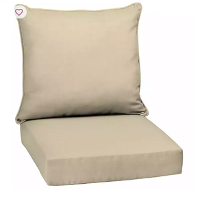lot 650 image: Taupe Leala Texture Outdoor Deep Seat Cushions