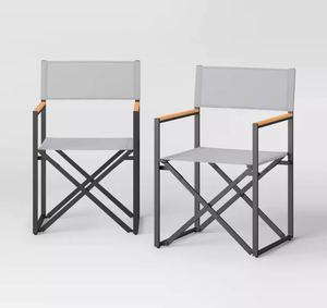 lot 651 image: Henning Folding Patio Chair Gray - Threshold