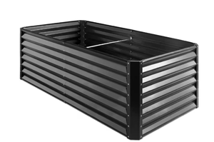 lot 661 image: 6 ft. x 3 ft. x 2 ft. Gray Outdoor Steel Raised Garden Bed Planter Box for Vegetables, Flowers, Herbs