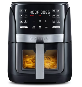 lot 678 image: Gourmia 6-Qt Digital Window Air Fryer with 12 Presets & Guided Cooking Black