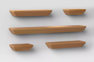 lot 692 image: 5pc Wedge Shelves - Threshold