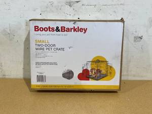 lot 380 image: Small Wire Collapsible Dog Crate - Black - Boots & Barkley