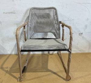 lot 449 image: Fisher Stack & Wicker Outdoor Patio Chair, Rocking Chair Gray - Threshold Weather-Resistant, No Assembly Required
