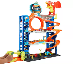 lot 27 image: Hot Wheels City Ultimate Garage Playset Plastic Toy Vehicle Set, Includes Car