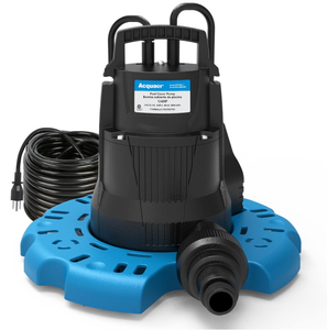lot 45 image: Acquaer 14 HP Automatic Swimming Pool Cover Pump, 115 V Submersible Sump Pump with 34 Check Valve Adapter & 25ft Power Cord