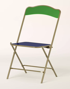 lot 51 image: LOT OF 4 Folding Chair GreenNavy - Kate Spade New York