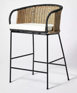 lot 75 image: Westcliff Seagrass Counter Height Barstool - Threshold