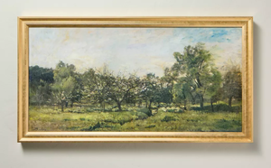 lot 121 image: Hearth and Hand 16x30 Panoramic Landscape Framed Wall Art