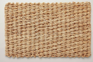 lot 123 image: Basket Weave Jute Doormat Natural - Hearth & Hand with Magnolia