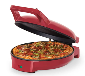 lot 230 image: Dash 12 Pizza Griddle, Red - Personal Pizza Maker with Dual Cooking Surfaces, Nonstick & 450°F Heat