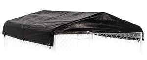 lot 611 image: Dog Kennel Cover - WeatherGuard Small All Season Dog Run Cover & Roof - Perfect Fit for Lucky Dog 5ft X 5ft