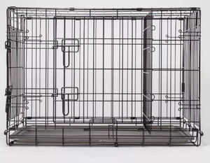 lot 379 image: Meduim Wire Collapsible Dog Crate - Black - Boots & Barkley