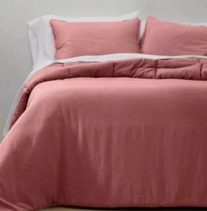 lot 406 image: Casaluna Heavyweight Linen Blend Comforter Set FullQueen