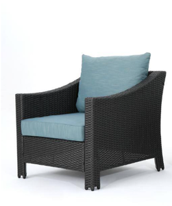 lot 50 image: Outdoor Grey Metal Lounge Chair with CushionGuard and Grey Cushion
