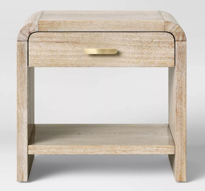 lot 712 image: Zebrina Wood Nightstand with Drawer Natural - Threshold