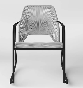lot 717 image: Fisher Stack & Wicker Outdoor Patio Chair, Rocking Chair Gray - Threshold