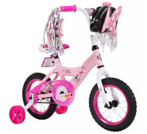lot 727 image: Huffy Disney Minnie Mouse Kids Bike - 12 Wheels - Training Wheels
