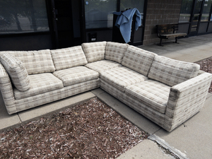Mid Century Checkered Two Piece Sectional -Great Condition