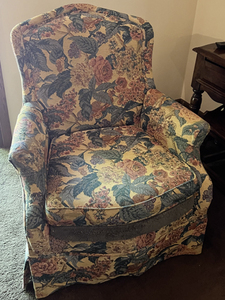 lot 13 image: Floral Pattern Arm Chair