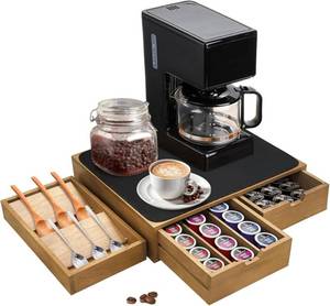 lot 12 image: Mosucoirl Wooden K Cup Holder Organizer