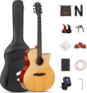 lot 26 image: Fesley X 41 Acoustic Guitar Kit for Beginners