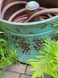 lot 87 image: Hammered Copper Hose Holder
