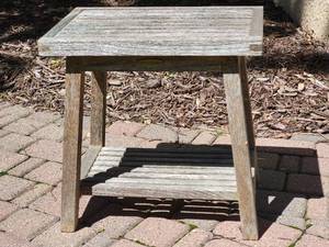 lot 77 image: Smith and Hawken Teak Side Table, C