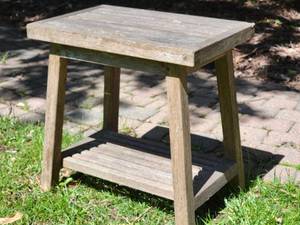 lot 75 image: Smith and Hawken Teak Side Table, B