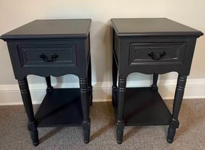 lot 95 image: Grey Contemporary Nightstands