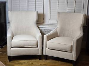 lot 11 image: At Home and Co. - Brilliant Contemporary Minimalist Armchair Pair