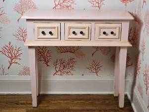 lot 30 image: Adorable Baker-Miller Pink Console Table