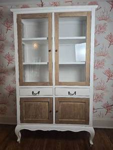 lot 12 image: Charming Contemporary Farmhouse Display Cabinet